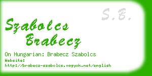 szabolcs brabecz business card